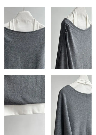 fake two-piece top