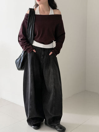 fake two-piece top