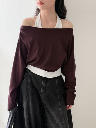 fake two-piece top