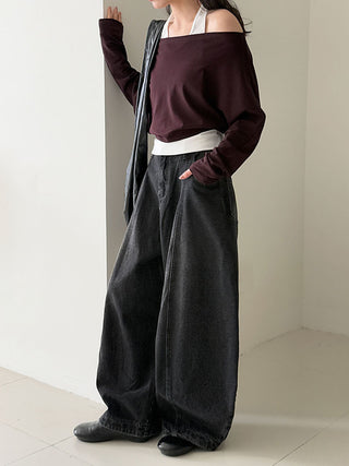 fake two-piece top
