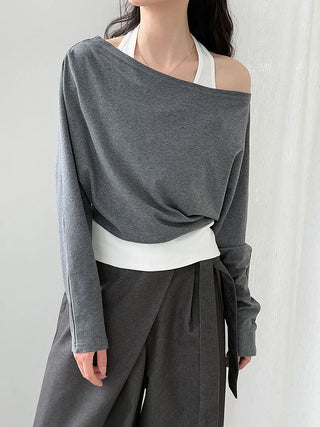 fake two-piece top