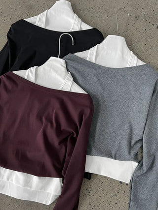 fake two-piece top
