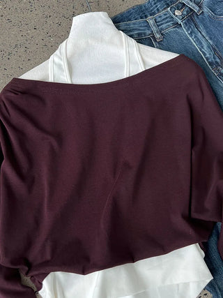 fake two-piece top