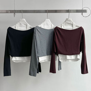 fake two-piece top