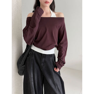 fake two-piece top
