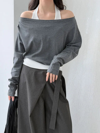 fake two-piece top