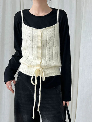 hollow tied vest
