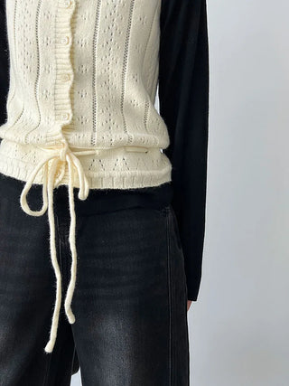 hollow tied vest