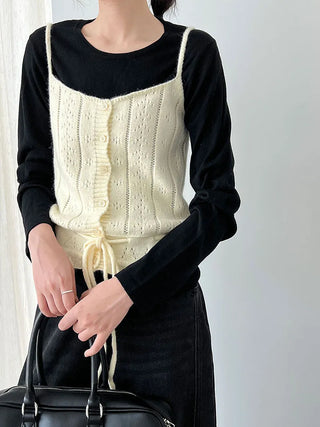 hollow tied vest