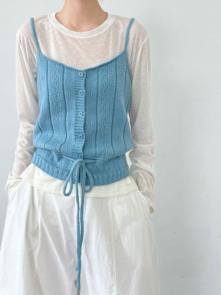 hollow tied vest