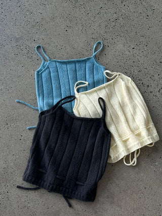 hollow tied vest