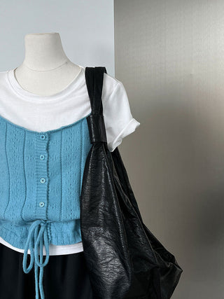 hollow tied vest