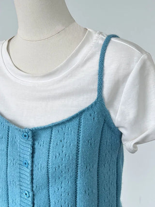 hollow tied vest