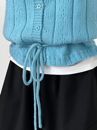 hollow tied vest