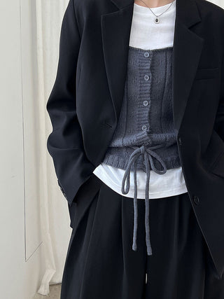 hollow tied vest