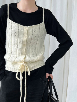 hollow tied vest