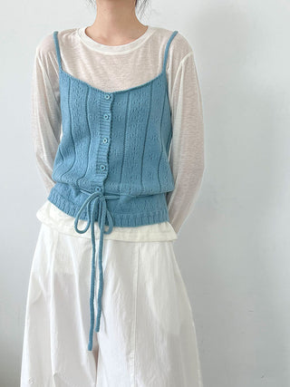hollow tied vest