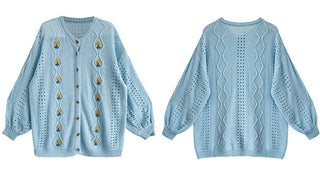 flower crochet cardigan