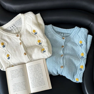 flower crochet cardigan