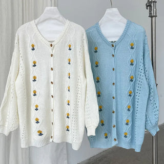 flower crochet cardigan