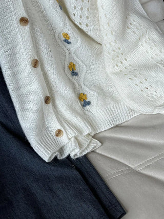 flower crochet cardigan