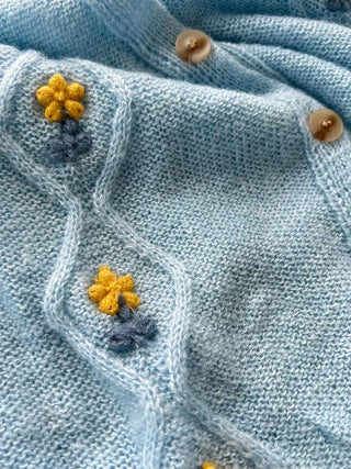 flower crochet cardigan