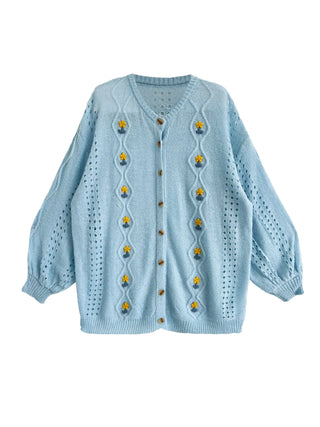 flower crochet cardigan