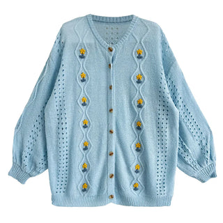 flower crochet cardigan