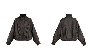 pu leather coat