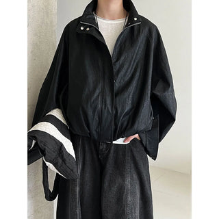 pu leather coat