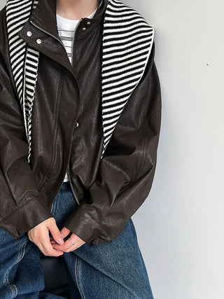 pu leather coat