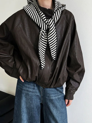 pu leather coat