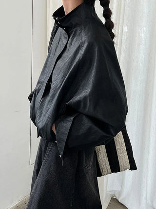 pu leather coat