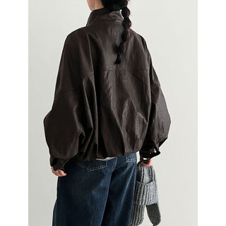 pu leather coat