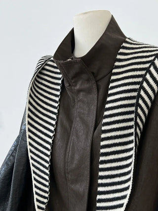 pu leather coat