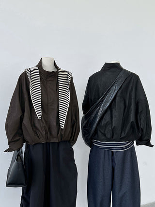 pu leather coat