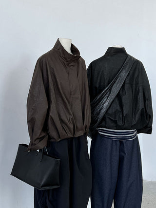 pu leather coat