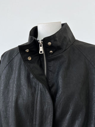 pu leather coat