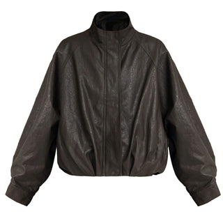 pu leather coat