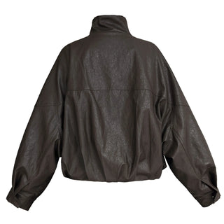 pu leather coat