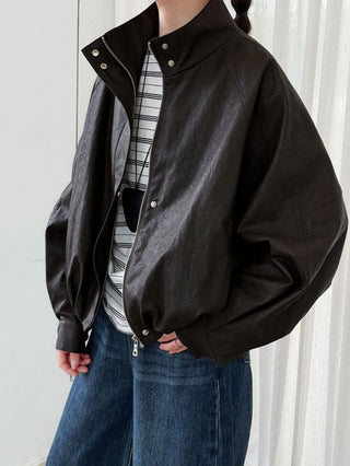 pu leather coat