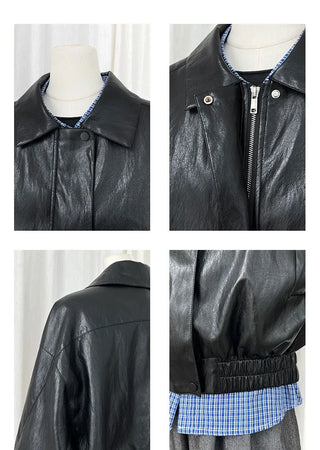 motorcycle leather coat