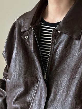 motorcycle leather coat