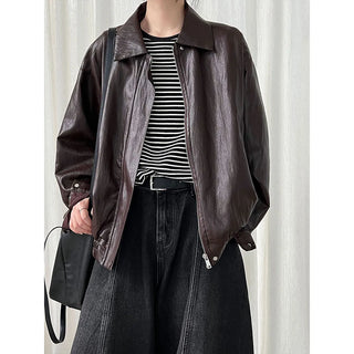 motorcycle leather coat