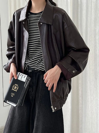 motorcycle leather coat