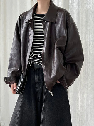 motorcycle leather coat