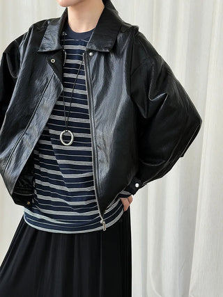 motorcycle leather coat