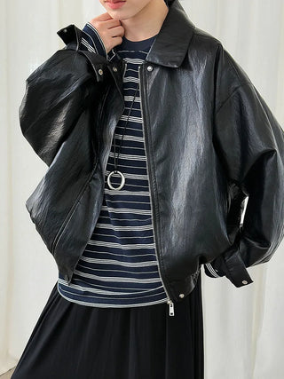 motorcycle leather coat