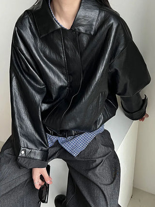 motorcycle leather coat