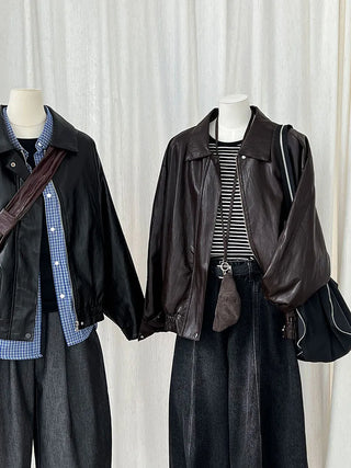 motorcycle leather coat